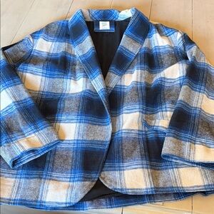 Blue Plaid Women's Jacket